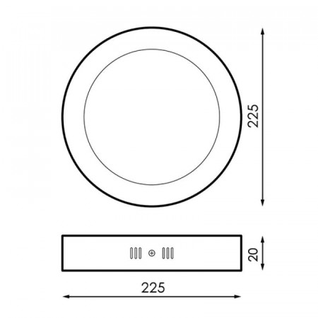 Panel de Superficie Serie Slim Circular 20W LM5243