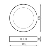 Panel de Superficie Serie Slim Circular 20W LM5243