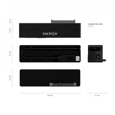 Adaptador SATA 2,5/3,5" a USB-C