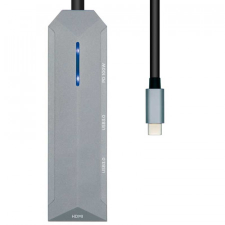 USB-C Dock 4 en 1 AISENS ASUC-4P002-GR