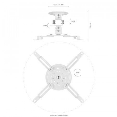Soporte proyector AISENS CP03TSR-129