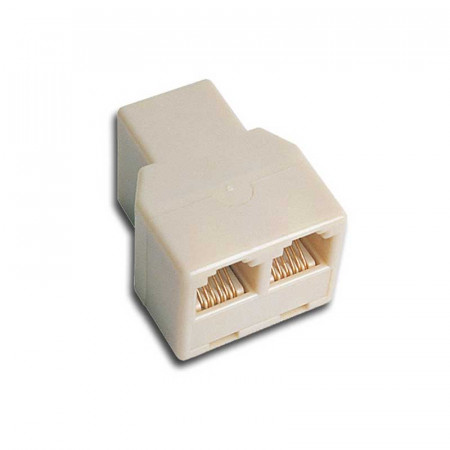 Adaptador RJ11 Hembra a 2 RJ11 Hembras