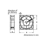 Ventilador 12Vdc 40x40x20mm. SUNON