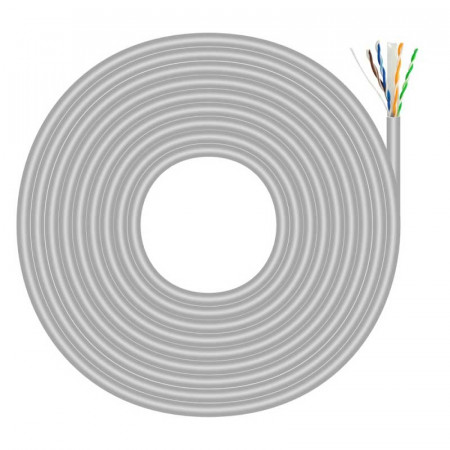 Cable de Red UTP CAT.6 GRIS CCA Bobina 100 Metros