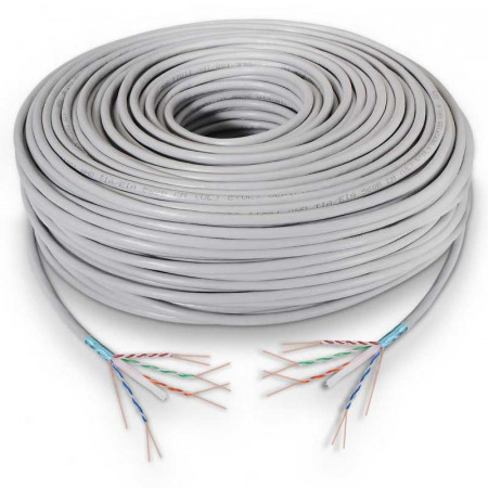 Cable de Red FTP CAT6 GRIS Cobre Bobina 305 Metros