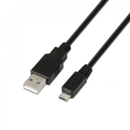 Cable USB A - Micro USB B 3 M. Color Negro