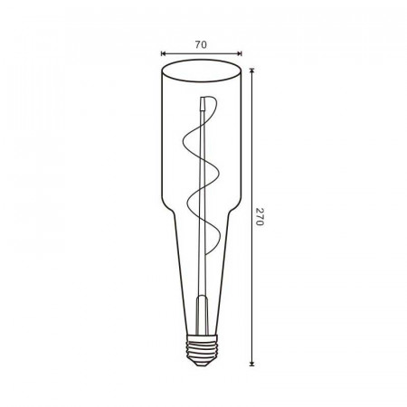 BOMBILLA LED FILAMENTO ESPIRAL E27 BOTELLA 70Mm 4