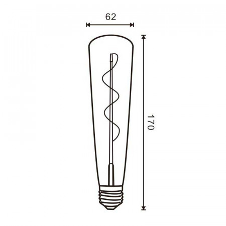 Bombilla Led filamento espiral E27 botella 62 mm
