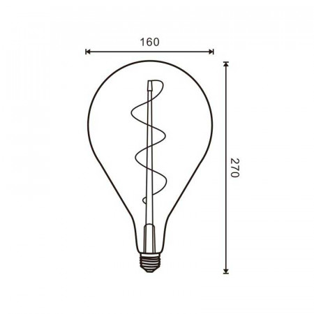 Bombilla Led Filamento espiral E27 160 4W