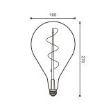 Bombilla Led Filamento espiral E27 160 4W