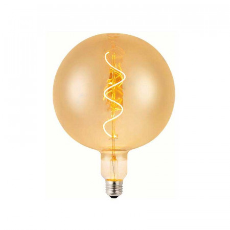 BOMBILLA LED FILAMENTO ESPIRAL E27 G200 4W AMBAR