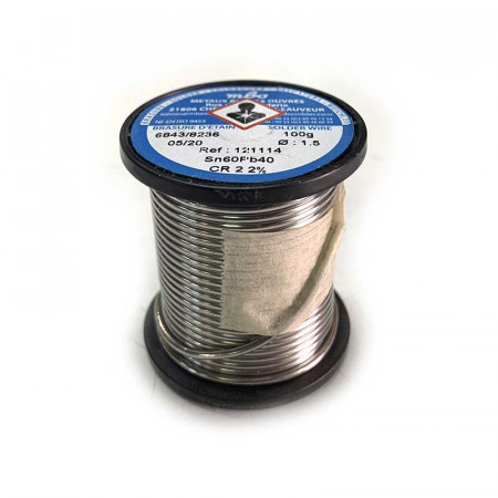 Bobina de estaño 1,5 mm. 100 g.