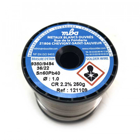 Bobina de estaño 1 mm. 250 g.
