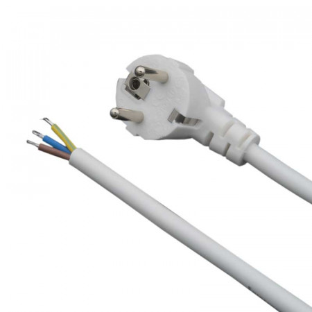 Cable Schuko a abierto 5 metros Blanco