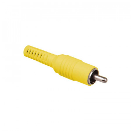 CONECTOR RCA MACHO PLASTICO AMARILLO