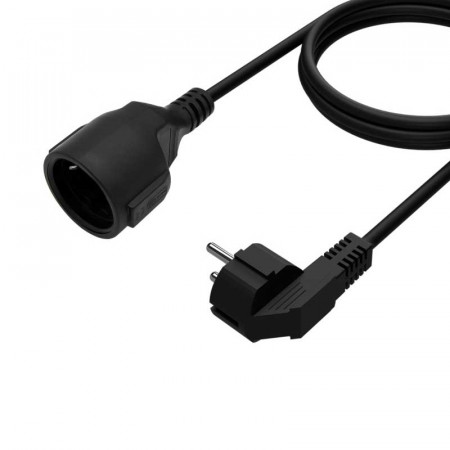 Cable prolongador conexión Schuko 10 metros, negro