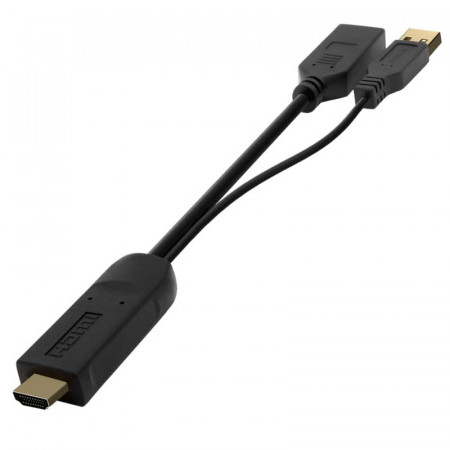 Adaptador Activo HDMI + USB a DISPLAYPORT 10 cm.