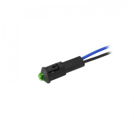 LED 8 mm. Verde 220v., con cable y soporte