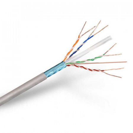 Cable FTP CAT6 GRIS Cobre Bobina 100 Metros