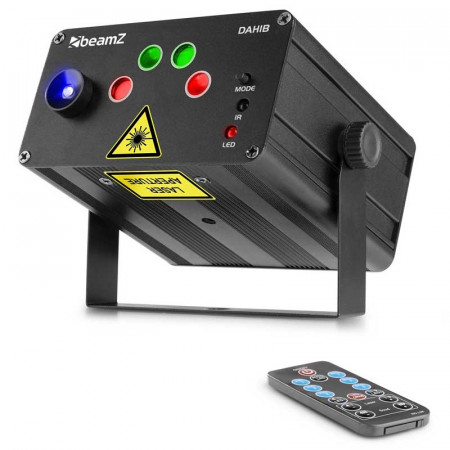 Beamz Dahib Doble Laser RG Gobo con LED Azul