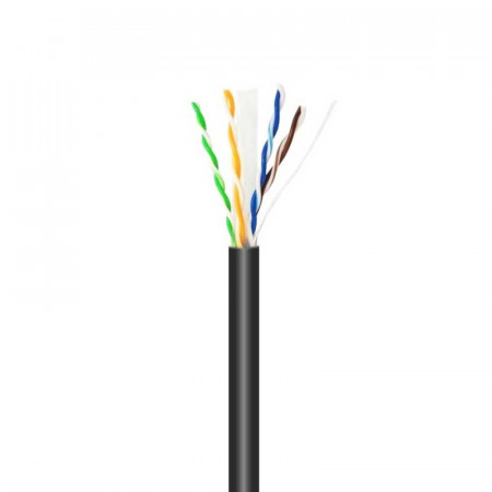 Cable UTP CAT.6 Exterior Negro CCA 100 Metros