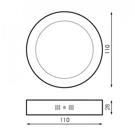 Panel de Superficie redondo 6W Blanco neutro 4500K