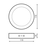 Panel de Superficie redondo 6W Blanco neutro 4500K