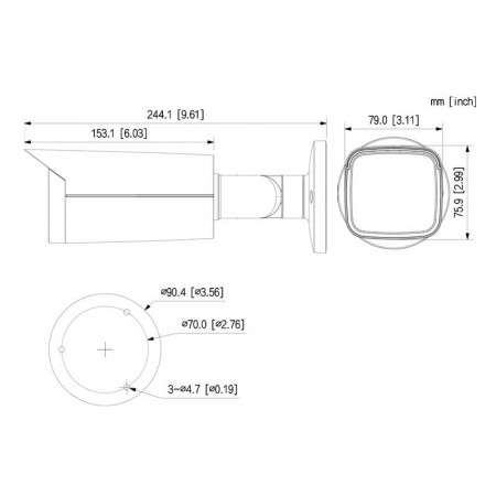 Cámara tubular DAHUA HAC-HFW2241TU-Z-A