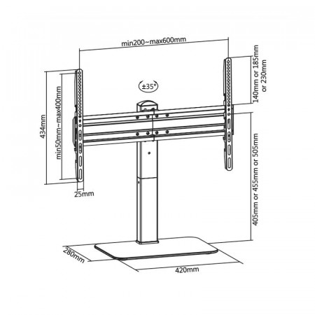 SUPERIOR SUPSTV020 - MESA TV 37"-70"