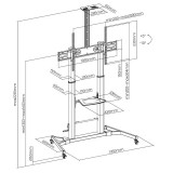 Soporte suelo TV 60"- 100" AISENS FT100TE-171