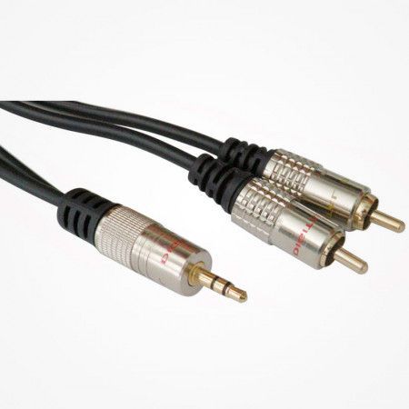 Cable Jack 3.5 Macho a 2 RCA Macho de 5 M