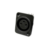 Conector XLR Hembra Base 3 Pines Plastico