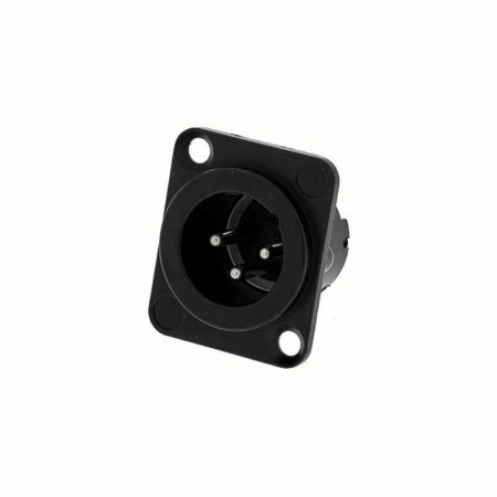 Conector XLR Macho Base 3 Pines Plastico