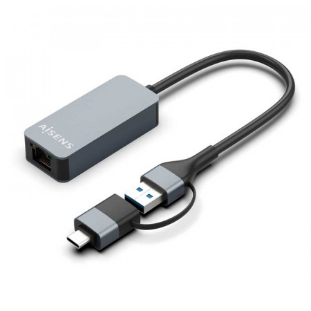 Adaptador USB-A+USB-C a ETHERNET 2.5 Gbit