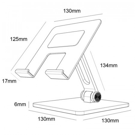Soporte tamaño XXL para MOVIL/TABLET NEGRO