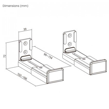 Soporte Pared para barra de sonido
