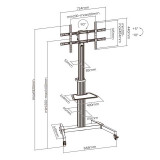 Soporte suelo TV/DVD 37"- 86" AISENS FT86TRE-197