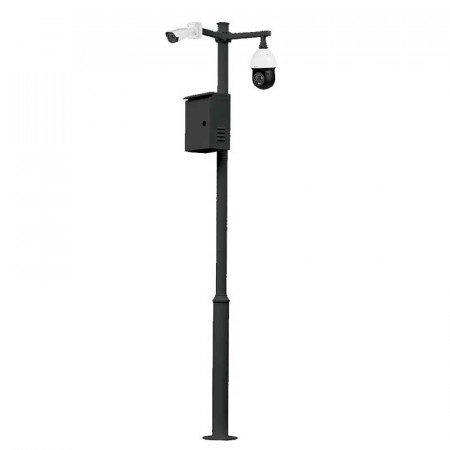 BACULO DESMONTABLE ACERO GALVANIZADO NEGRO