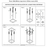 BACULO DESMONTABLE ACERO GALVANIZADO NEGRO