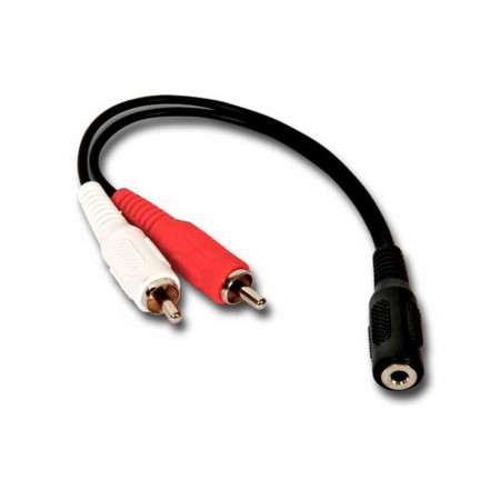 CABLE JACK 3.5 HEMBRA A 2 RCA MACHO DE 15 CM