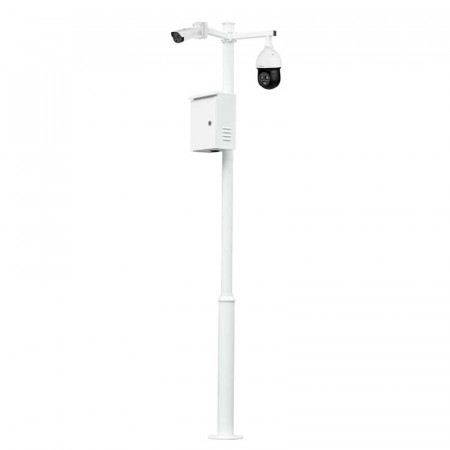 BACULO DESMONTABLE ACERO GALVANIZADO BLANCO