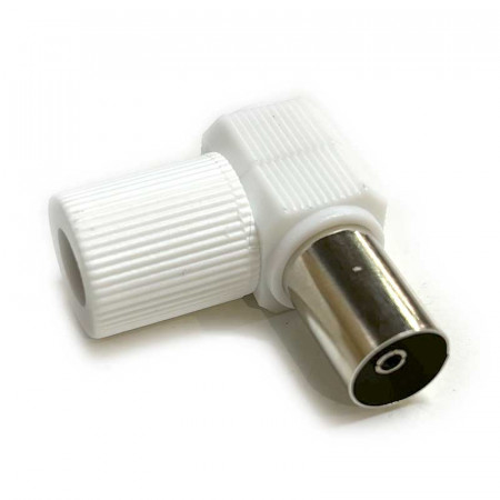 Conector TV Hembra acodado