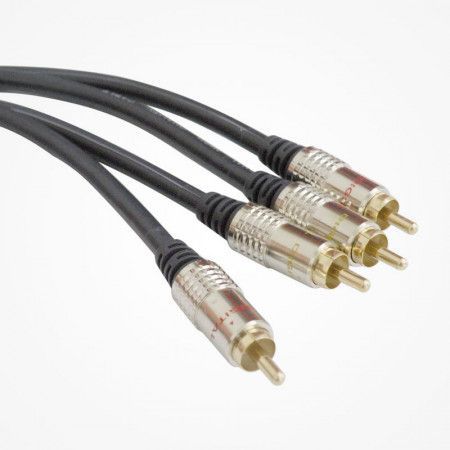 Cable de audio 2 RCA Macho a 2 RCA Macho