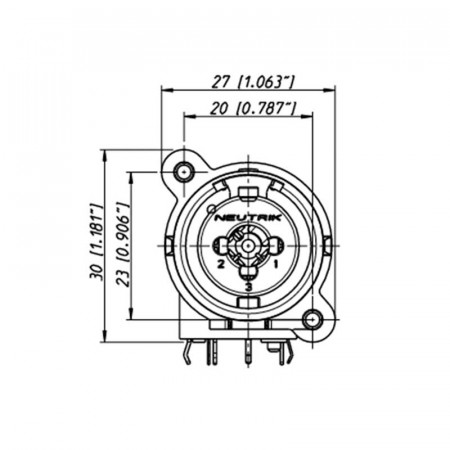 Conector Combo XLR/JACK Neutrik NCJ6FI-H