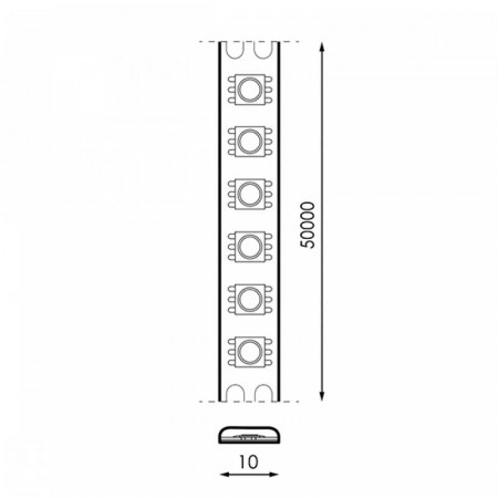 Tira de Led 12V Dc Smd5050 5 metros