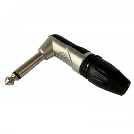 CONECTOR JACK 6.3 MM MONO ACODADO 90º - GRIS
