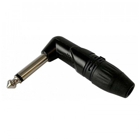 CONECTOR JACK 6.3 MM MONO ACODADO 90º - NEGRO