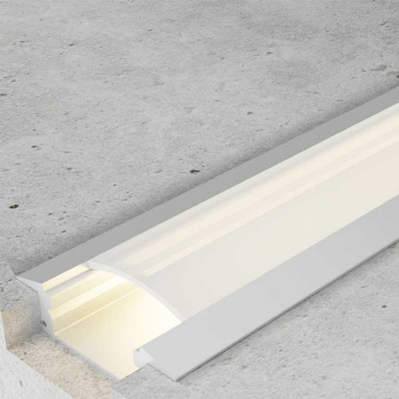 Perfil aluminio empotrar transparente 2MTR