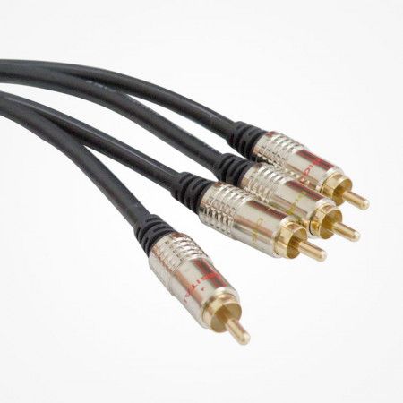 Cable de Audio 2 RCA a 2 RCA Macho 3 Metros