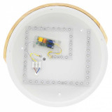 Plafón Led color Blanco Madera Redondo 24W